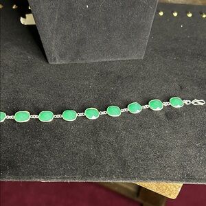 Elegant Green Stone Bracelet